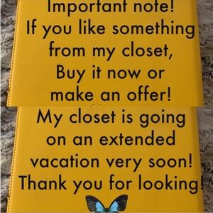 Closet will close approximately April 28th for 6 months